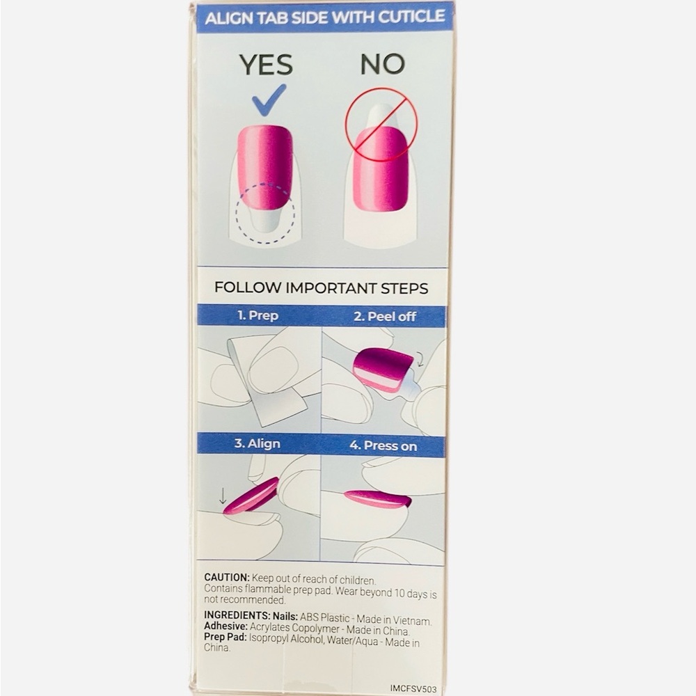 imPRESS Color FX Deep Red Press-On Nails - Picture 2 of 2